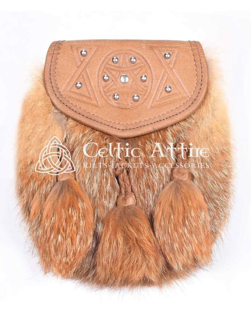 Brown Leather Real Fur Sami Dress Sporran