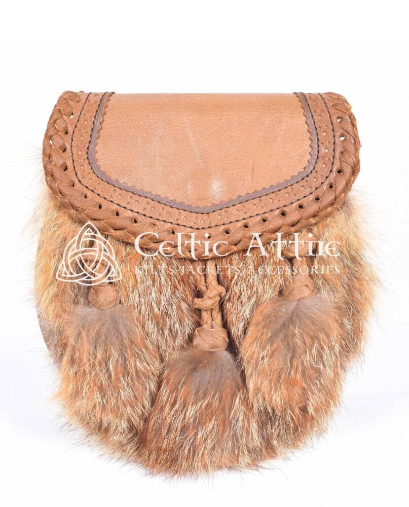 Brown Leather Real Fur Sami Dress Sporran (14)