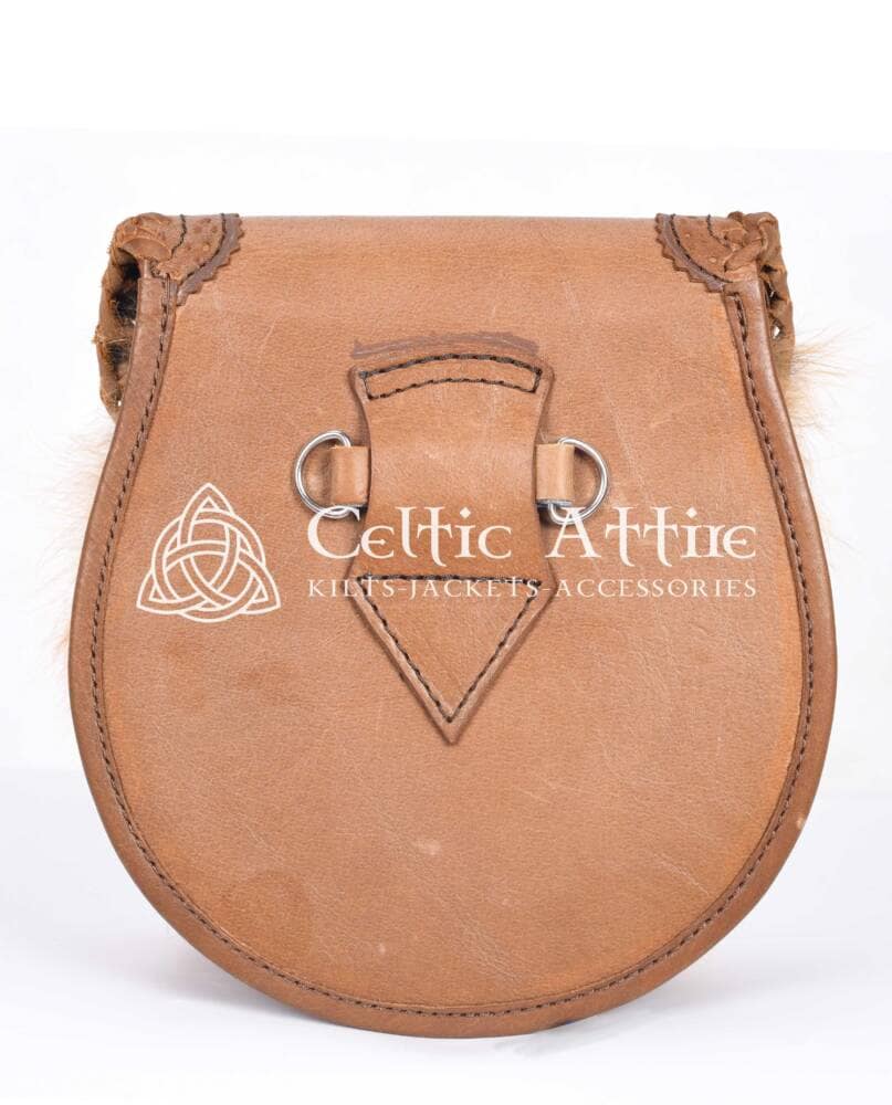 Brown Leather Real Fur Sami Dress Sporran