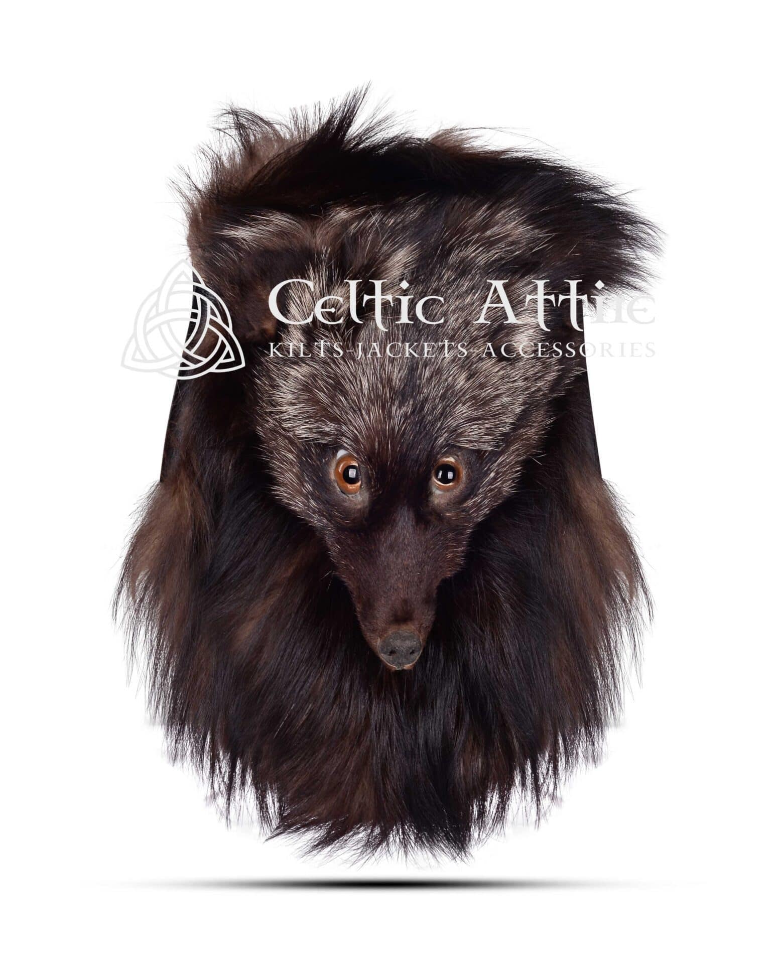 Full Mask Dark Brown Coyote Sporran